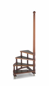 A set of George III style mahogany library steps