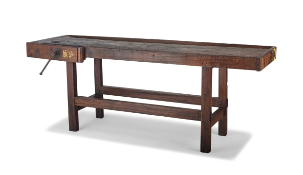 A Transvaal kiaat workbench, early 20th century