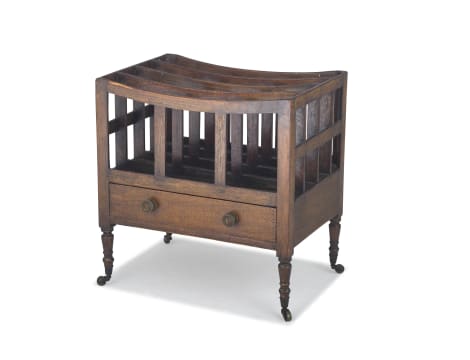 A George III style mahogany canterbury