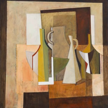 Marlene von Dürckheim; Still Life with Ceramic Flasks