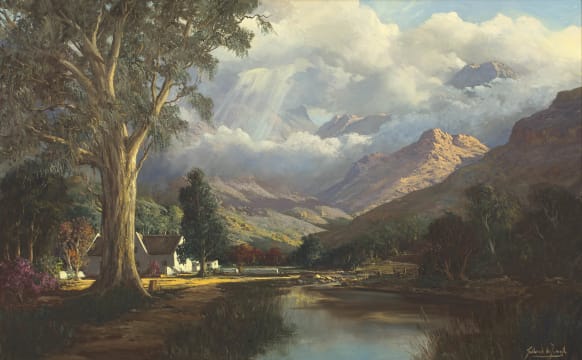 Gabriel de Jongh; Storm Clouds in the French Hoek (sic) Valley