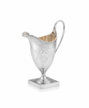 A George III silver cream jug, Peter & Ann Bateman, London, 1795