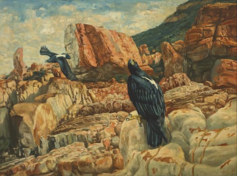 Heinrich von Michaelis; Black Eagles on Rocks