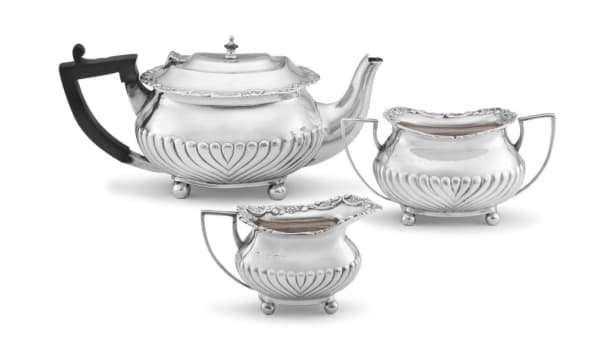 A Victorian silver bachelor's tea service, William Hutton & Sons Ltd, London, 1894