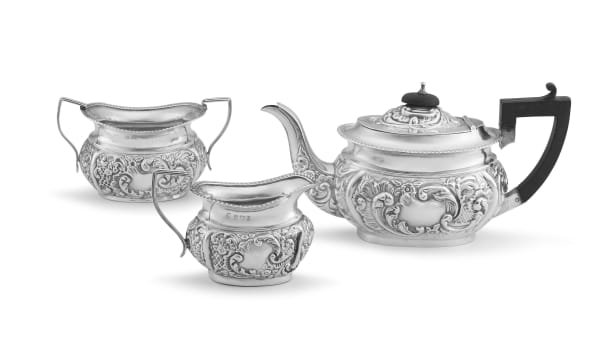 A George V silver tea service, Williams Ltd, Birmingham, 1910-1912