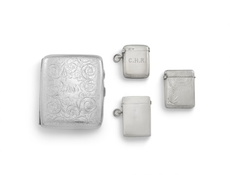 An Edward VII silver vesta case, William Neale, Chester, 1904