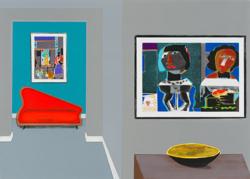 Sam Nhlengethwa; Tribute to Romare Bearden