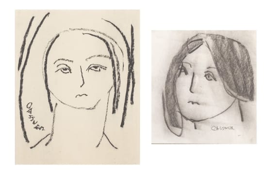 Charles Gassner; Portrait of a Girl, two