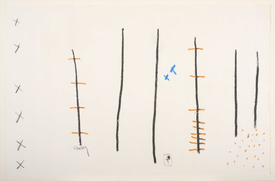Charles Gassner; Abstract with Vertical Lines