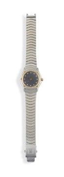 Ebel; Ebel 'Classic Wave' diamond, steel and gold ladies watch, Ref: 166901