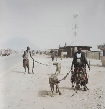 Pieter Hugo; Mallam Galadima Ahmadu with Jamis and Mallam Mantari Lamal with Mainasara, Abuja Nigeria, 2005