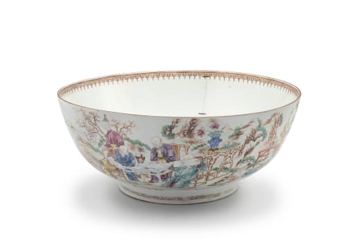 A Chinese famille-rose christening bowl, Qing Dynasty, late 18th/early 19th century