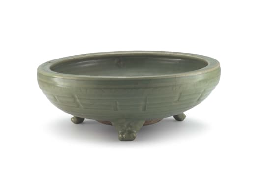 A Chinese celadon-glazed tripod censor, Ming Dynasty, 1368-1644