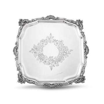An Edward VII silver salver, Hawksworth, Eyre & Co Ltd, London, 1901 retailed by Boodle & Dunthorne, Liverpool