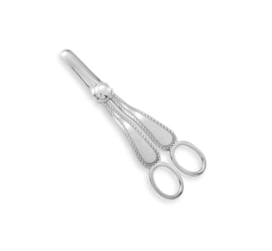 A pair of cased Edward VII silver grape scissors, Allen & Darwin, Sheffield, 1907
