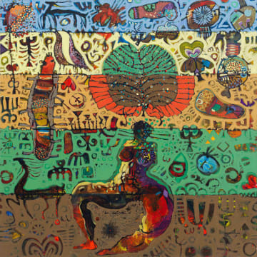 Hussein Salim; Composition with Abstract Forms