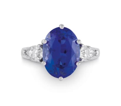 Tanzanite and diamond ring
