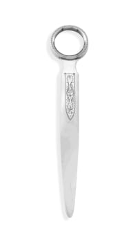 An Italian silver bookmark/magnifying glass, Milano, .800 standard, late 20th century