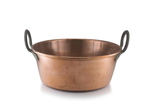 A copper two-handled jam boiler, 19th century