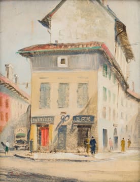 Philip Bawcombe; Barber's Shop, Florence (Corner Via Romana and Via Serragli)