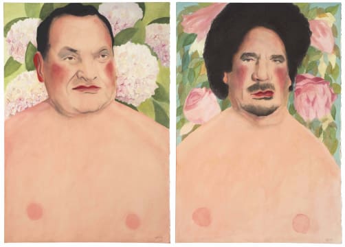 Stephen Allwright; Hosni with Mophead Hydrangeas; Muamar with Floral Patterns, two