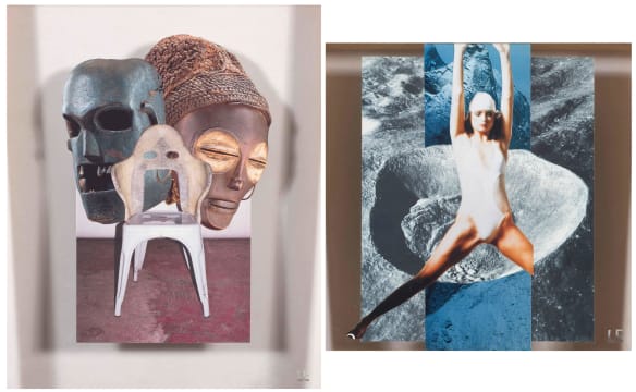 Larita Engelbrecht; African Masks and Chair; Swimmer, two