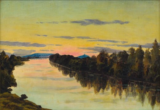 John Koenakeefe Mohl; An Evening on the Vaal River, near Vereeniging