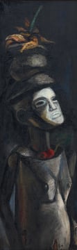 Judith Gluckman; Figure with Ornate Head Dress