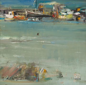 Sidney Goldblatt; Seascape with Boats