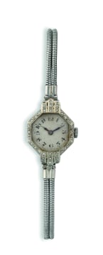 Lady's diamond and white gold cocktail watch, 1930s