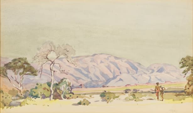 Walter Battiss; Landscape with Figures