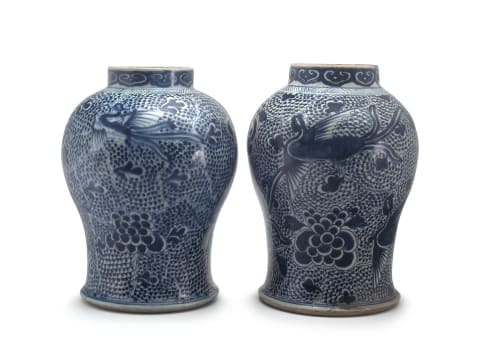 Two Chinese blue and white jars, 19th/20th century