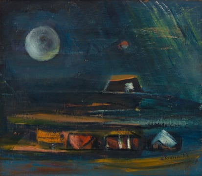 Pranas Domsaitis; Night Landscape