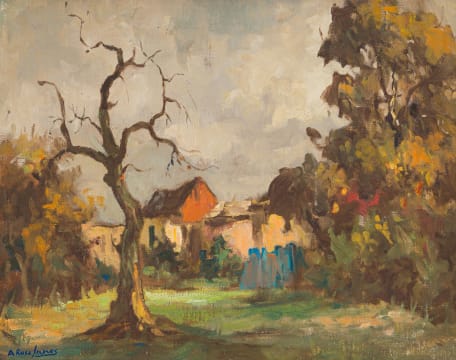 Alexander Rose-Innes; Cottages with Trees
