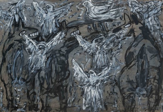 David Koloane; Dog Chasing Birds