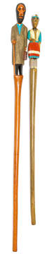 Mashego Johannes Segogela; Priest; Figure in Church Uniform, walking sticks, two