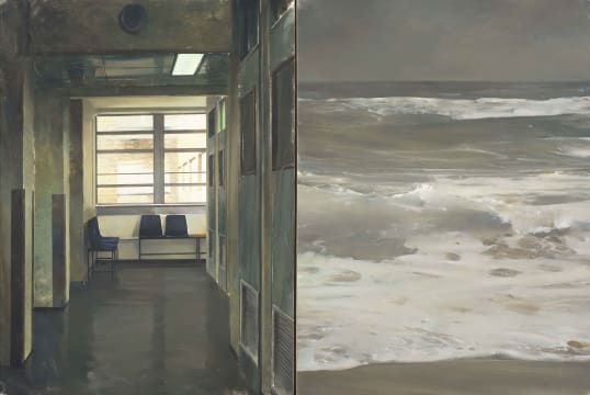Adriaan van Zyl; The Waiting Room, Hospital Diptych I