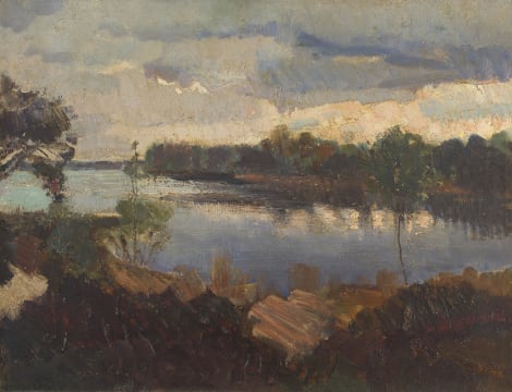 Frans Oerder; Landscape with River