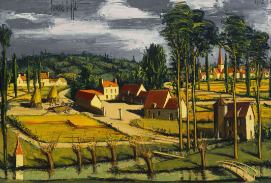 Bernard Buffet; Environs de la Rochepot (La Grande Ferme)