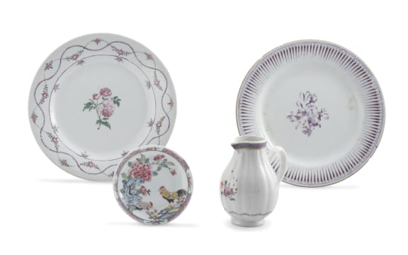 A Chinese famille-rose plate, Qing Dynasty, Qianlong period, 1736-1795