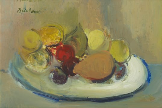 Carl Büchner; A Plate of Fruit