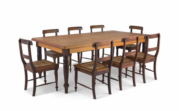 A Cape yellowwood and stinkwood table, 20th century
