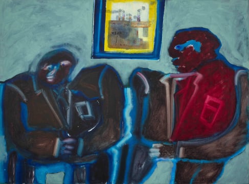 Robert Hodgins; Figures with Noble Landscape