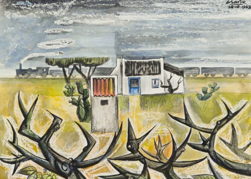 Peter Clarke; Train Passing through the Karoo