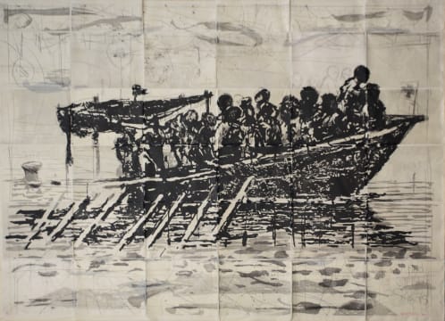 William Kentridge; Refugees (You Will Find No Other Seas)