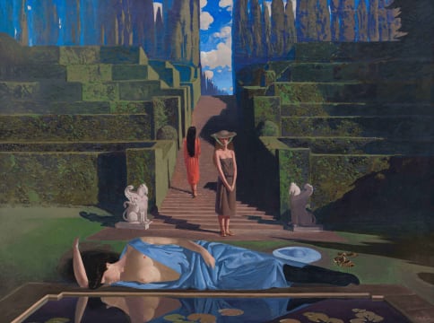 Neil Rodger; Figures in a Garden (Bathsheba's Bath)