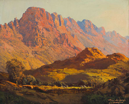 Tinus de Jongh; Mountainous Landscape