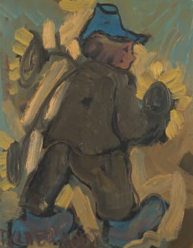 Frans Claerhout; Figure and Sunflowers