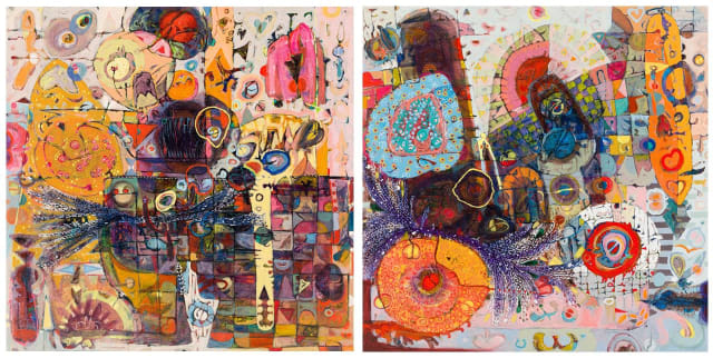 Hussein Salim; Shiny I and II, diptych