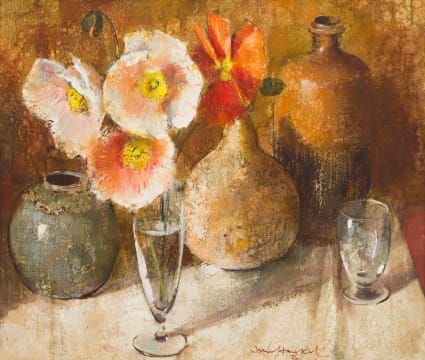 Irmin Henkel; Still Life with Poppies